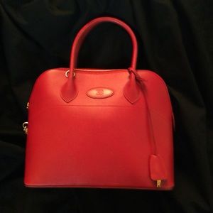 Bugatti Red Handbag With Detachable Shoulder Strap